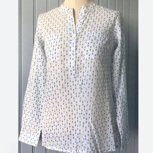Rikshaw Design Navy Dot Print Cotton Tunic Top (Size S)